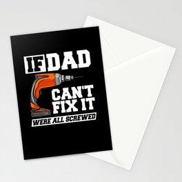 If Dad Can't Fix It Repair Drill Father's Day Stationery Card