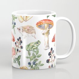 Woodland Mushrooms & Hedgehogs Mug