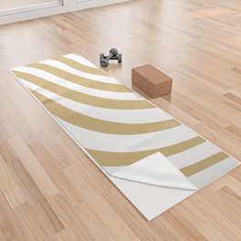 Luxe Gold Stripes Yoga Towel
