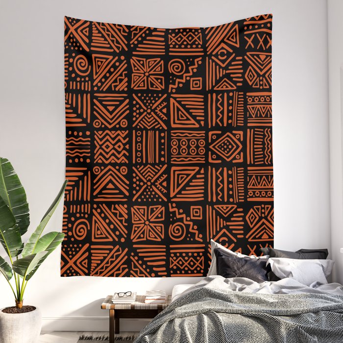 African Pattern Design Wall Tapestry by Mother.Africa Society6