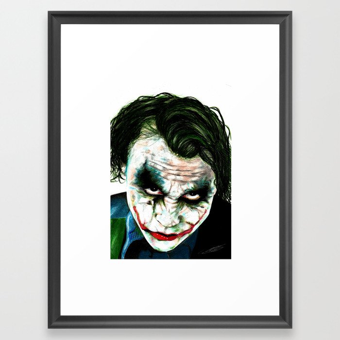 Heath Ledger's Joker! Framed Art Print