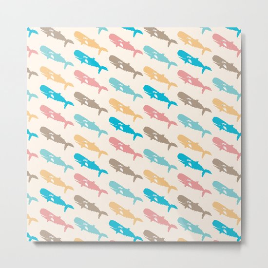 Pastel Marine Pattern 10 Metal Print