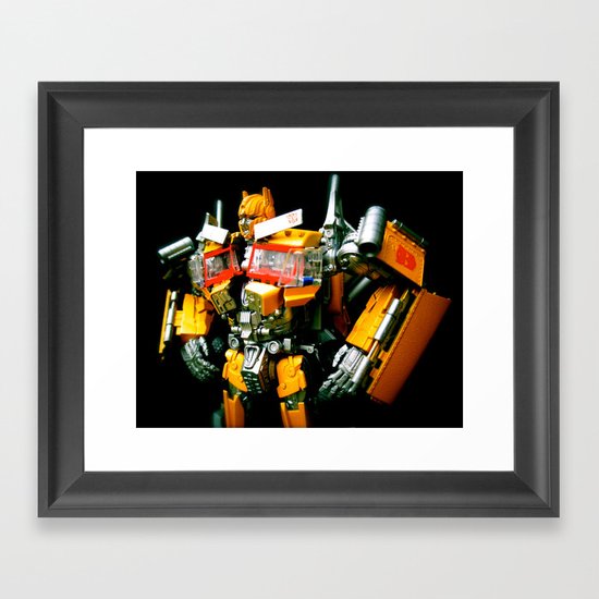 The Golden Optimus Framed Art Print