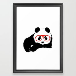 Hipster Panda Framed Art Print