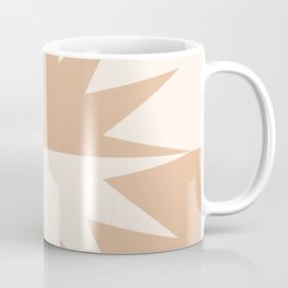 Modern Grid Sun Burst Yin Yang Balance Design Creamsicle Coffee Mug