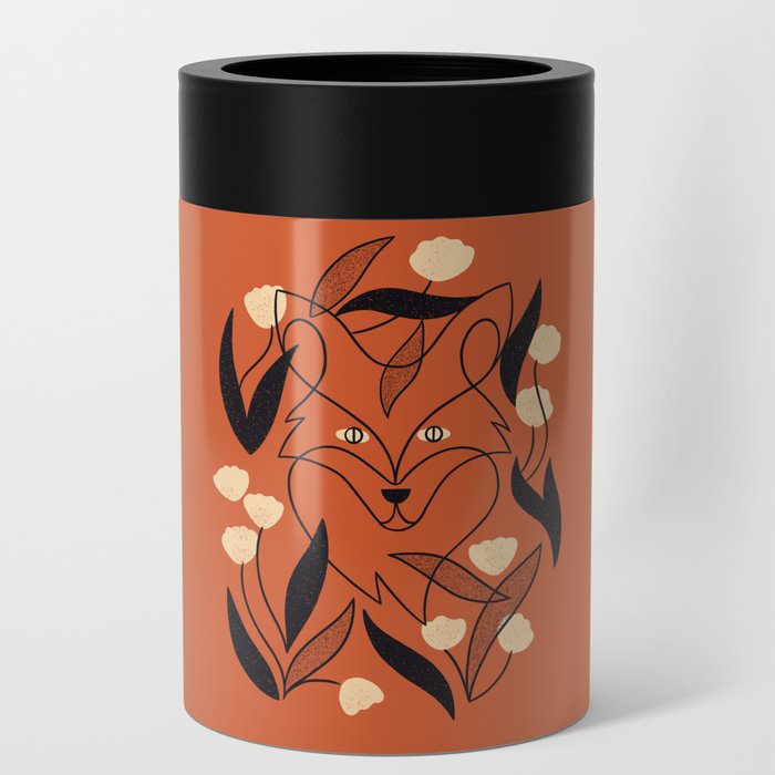 Floral Fox Can Cooler