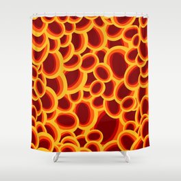 Abstract 70 Orange Pattern Design Shower Curtain