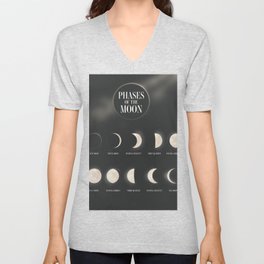 Phases of the Moon. V Neck T Shirt