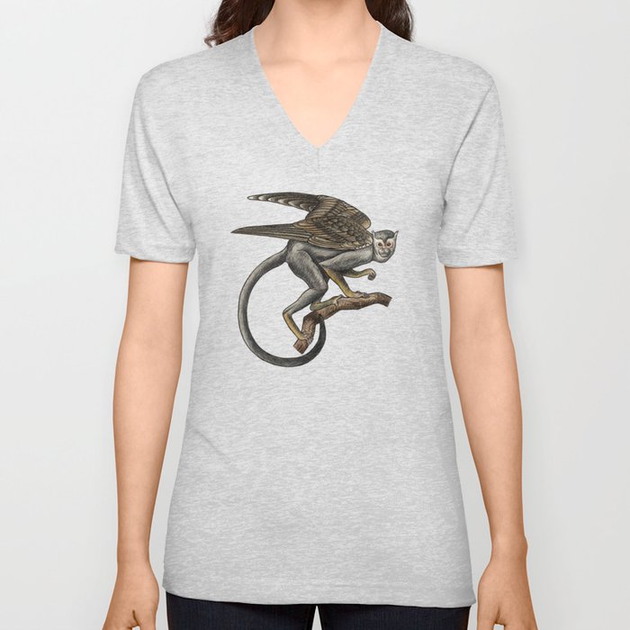 Flying Monkey V Neck T Shirt by Dombert Society6