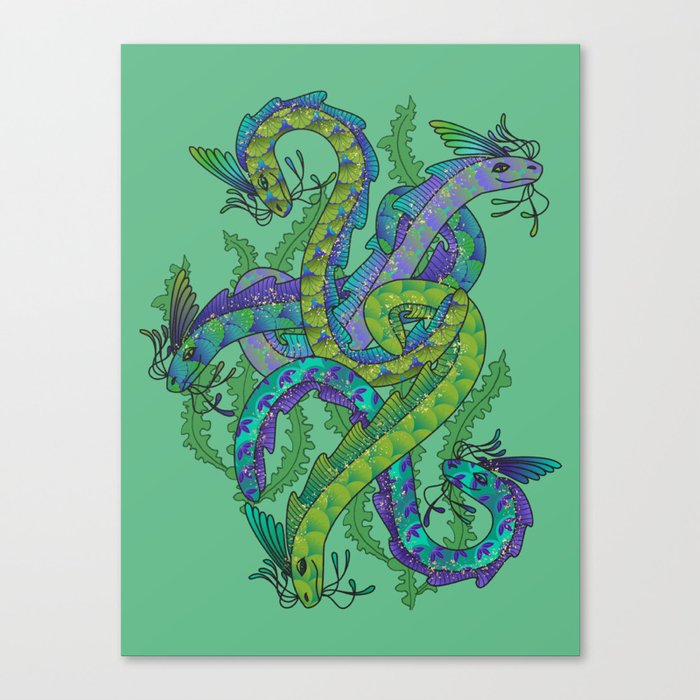 Sea Serpents - Light Canvas Print