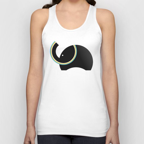 Retro Elephant Unisex Tank Top