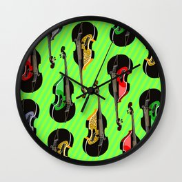 Double bass, psychobilly Wall Clock