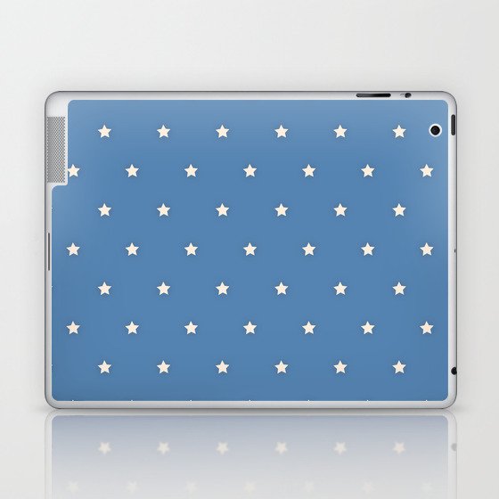 White And Light Blue Magic Stars Collection Laptop & iPad Skin