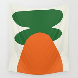 Abstract Print, Carrot, Mid Century Modern Wall Art Wall Tapestry