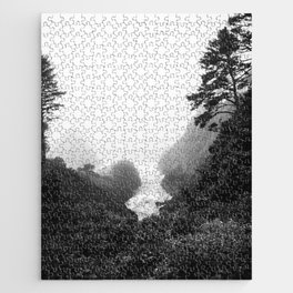Oregon Coast Black and White Jigsaw Puzzle