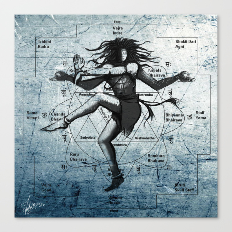 Shiva As Nataraja Canvas Print By Tusharbangera Society6