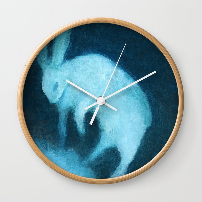 Ghost Bunny adrift Wall Clock