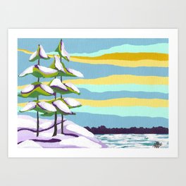 Wintering Trees Art Print