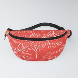 70’s Retro Palms Red Fanny Pack