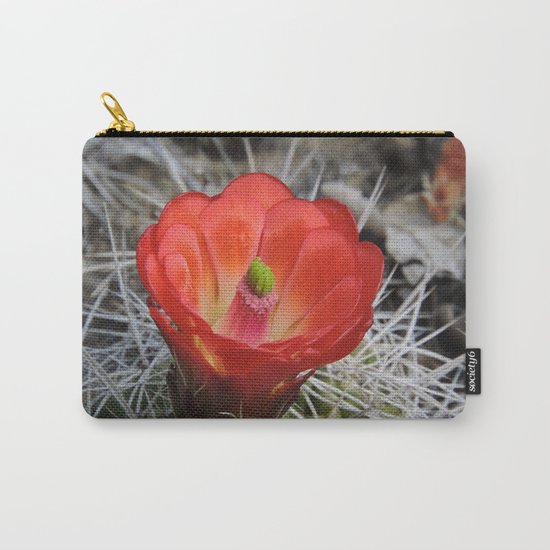 Red Blossom on a Hedgehog Cactus Carry-All Pouch