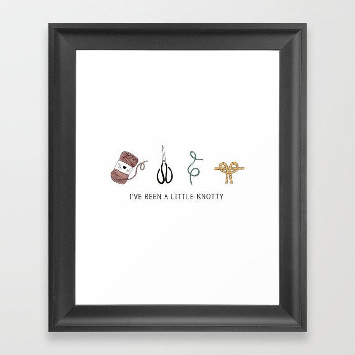 I'VE BEEN A LITTLE KNOTTY Framed Art Print