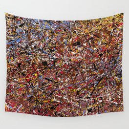 ELECTRIC 071 - Jackson Pollock style abstract design art, abstract painting Wall Tapestry