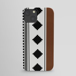 Southwestern white with faux leather texture iPhone Case