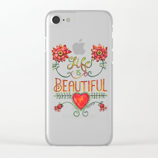Life is Beautiful 2 Clear iPhone Case