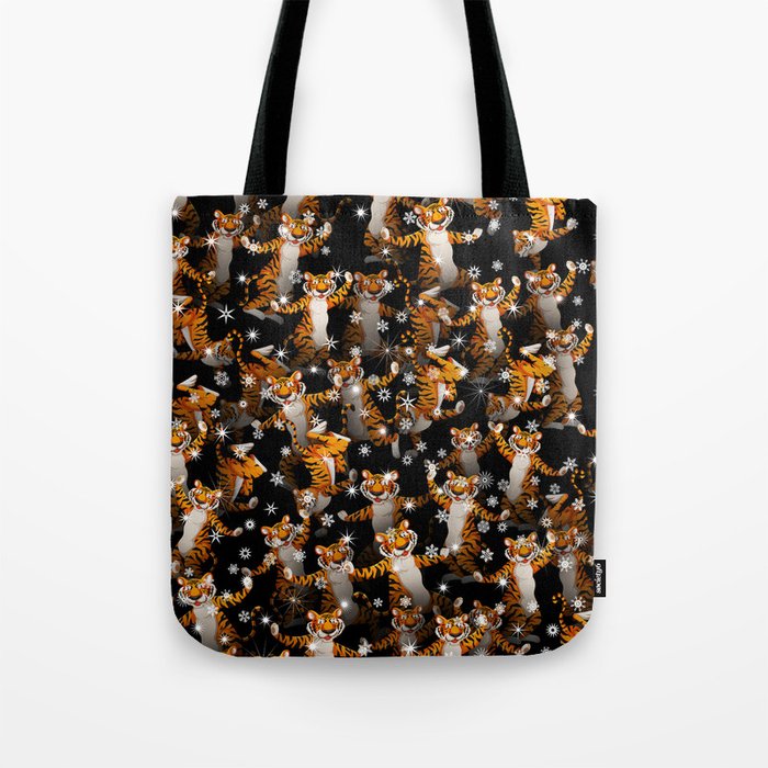 New Year's dance of tigers Tote Bag