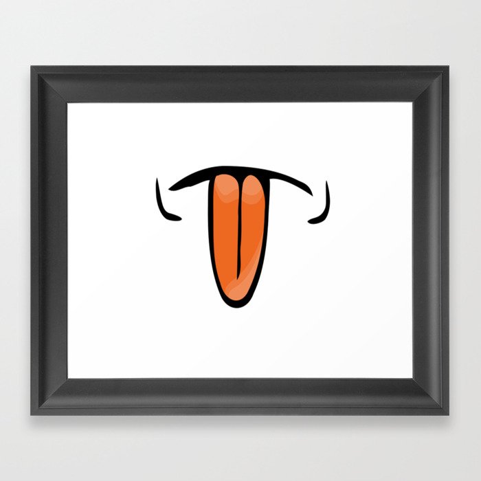 Stick your tongue out Framed Art Print