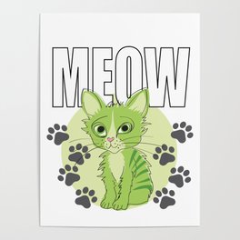 Meow Little Cat Poster