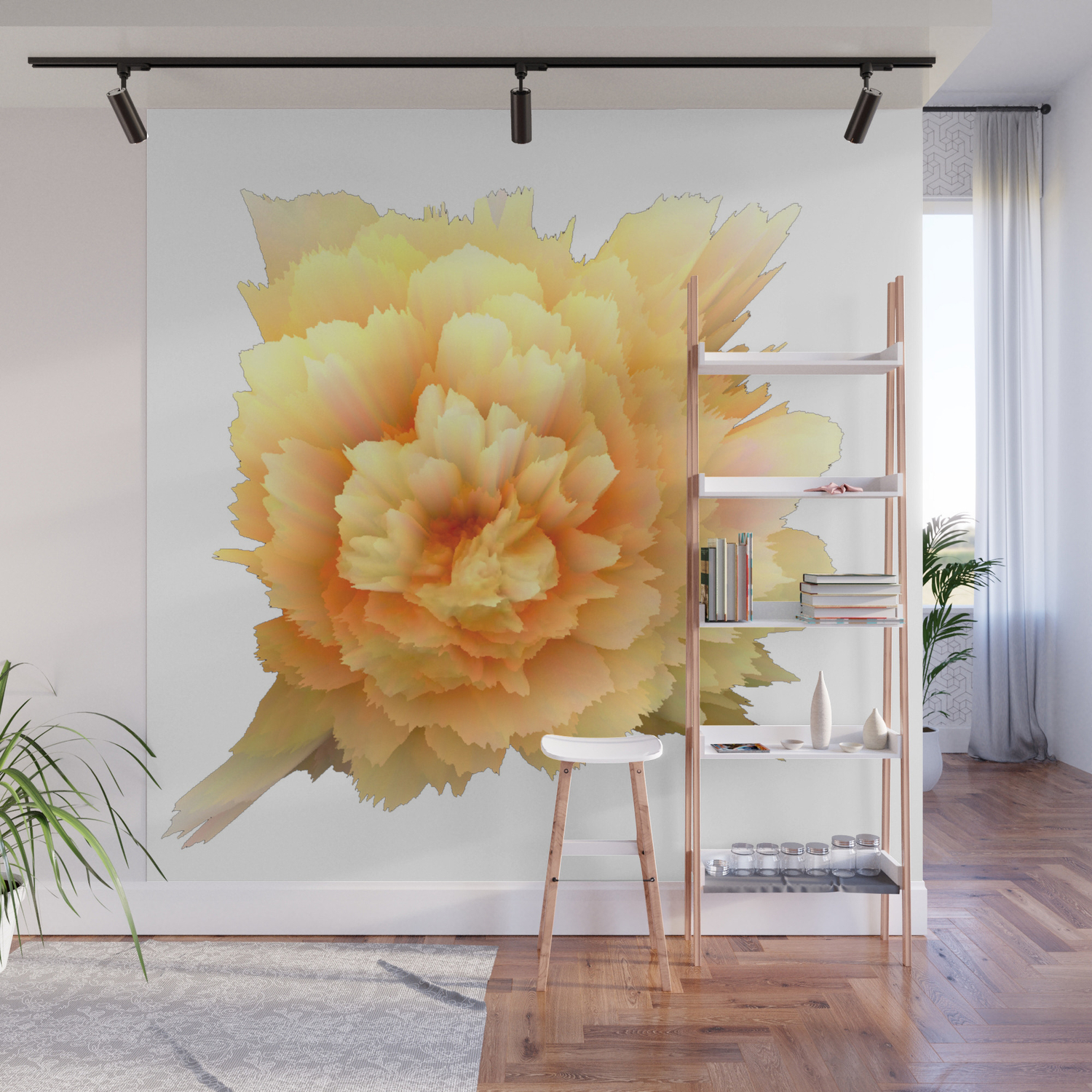 Pastel Spring Flower 3d Digital Painting Wall Mural By Katerina Ez