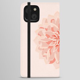 Dahlia - pastel pink dahlia flower art iPhone Wallet Case