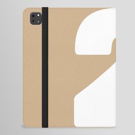 2 (White & Tan Number) iPad Folio Case