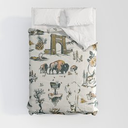 Yellowstone National Park Travel Pattern Design Comforter