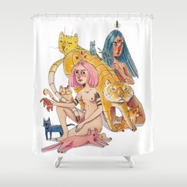 The Cat witches Shower Curtain