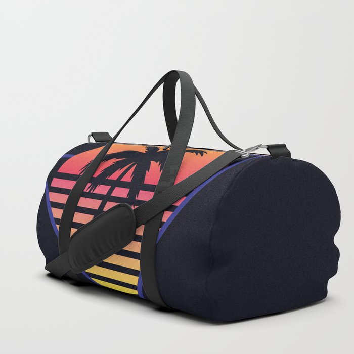 Retrowave sunset 3 80s 90s Retro Duffle Bag by Studio Memphis