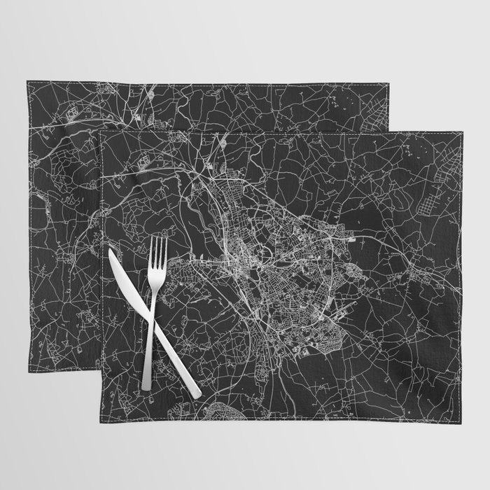 Oxford Black Map Placemat
