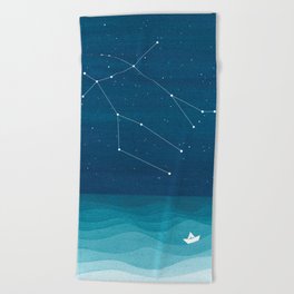 Gemini zodiac constellation Beach Towel