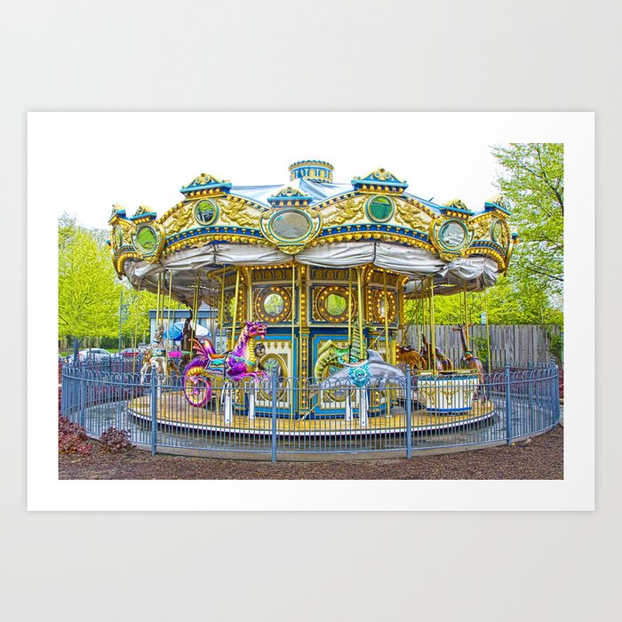 Carousel Ride in Pittsburgh Pennsylvania Art Print