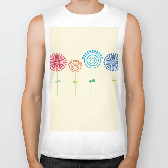Flowers Biker Tank