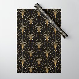 Gold and black pattern. Luxury background Wrapping Paper