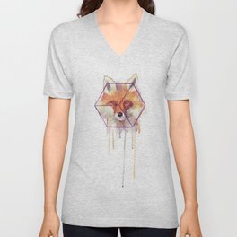 Bonjour Fox!! V Neck T Shirt