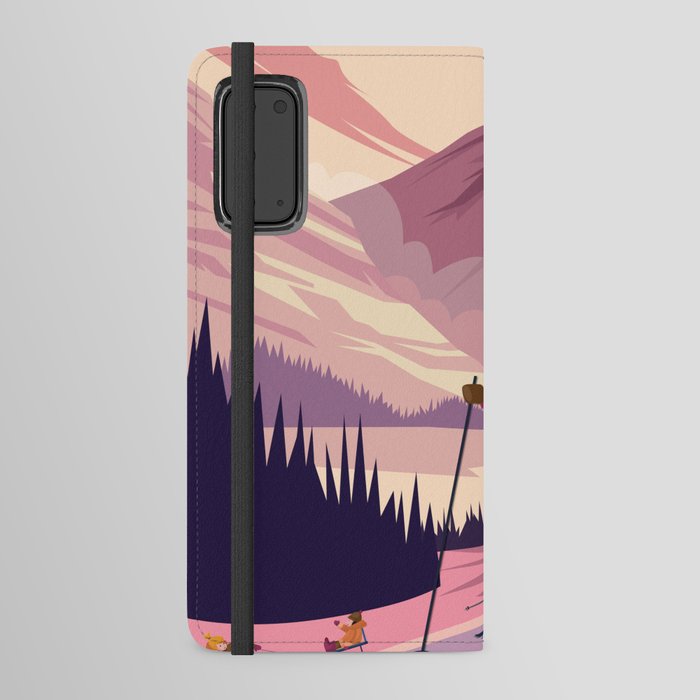 Skiing Vintage Poster Android Wallet Case