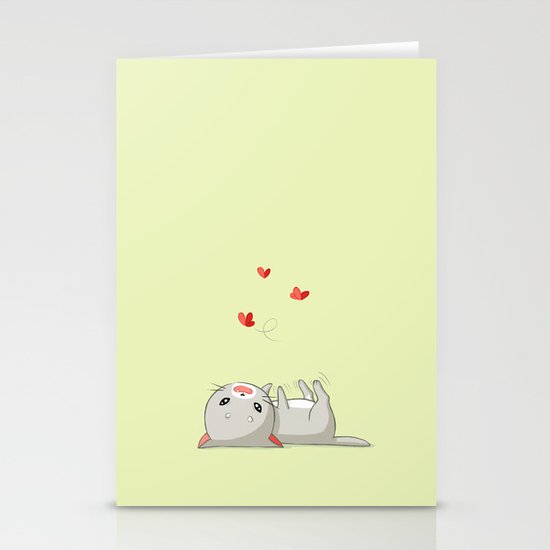 Playing Kitten Stationery Cards