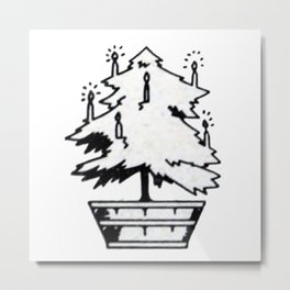 Christmas tree. Metal Print