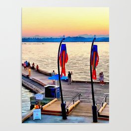 July Evening Sunset on Carillon Point Poster