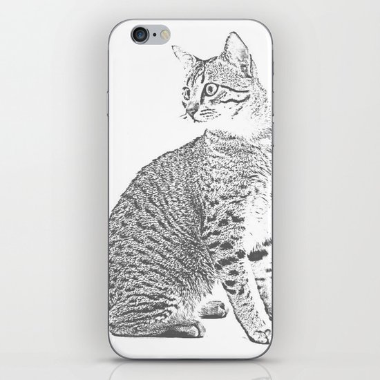 Cat Sketch iPhone Skin
