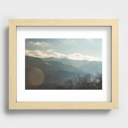 Smokey Mountains with Snow Recessed Framed Print