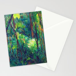 Paul Cezanne Interior of a Forest Stationery Card
